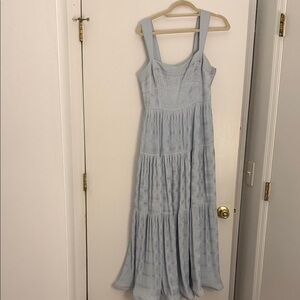 Jonathan Simkhai Light Blue Tiered Maxi Dress